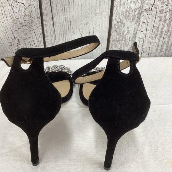 Stuart Weitzman Black Suede Nudist Curve Sandals/ Heels Highshine 5.5 size - Picture 5 of 11